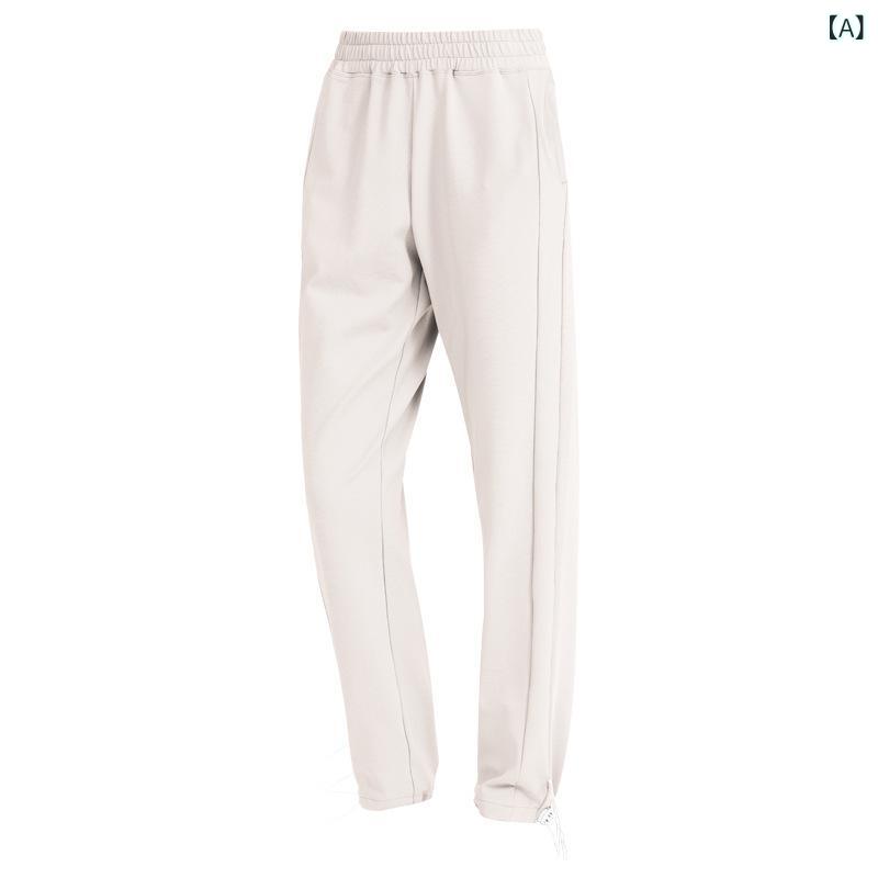 ヨガパンツ レディース ドロスト 裾絞り ハイウエスト リブ編み ルーズ フィットネス ランニング トレ..