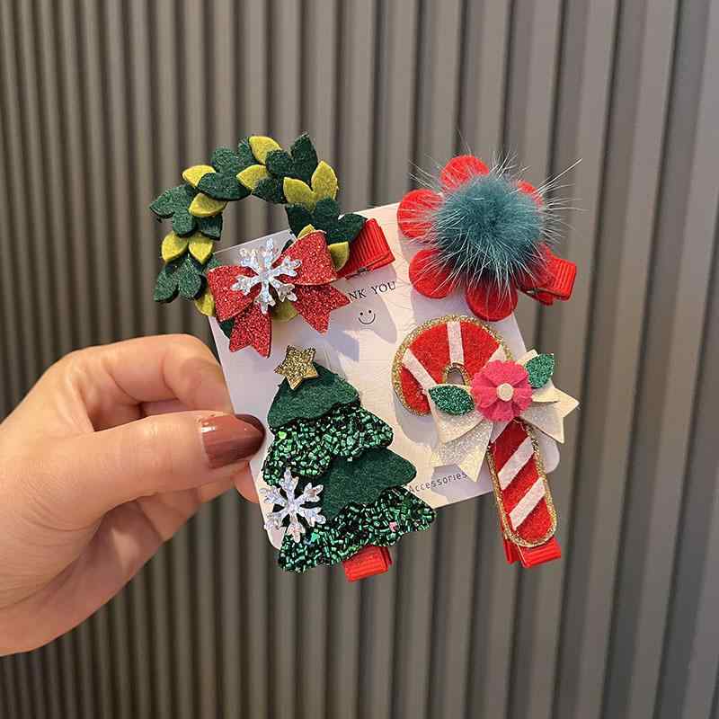 ヘアピン キッズ 子供用 ヘアアクセサリー かわいい クリスマス 飾り ベル付き サイドヘアピン プリン..