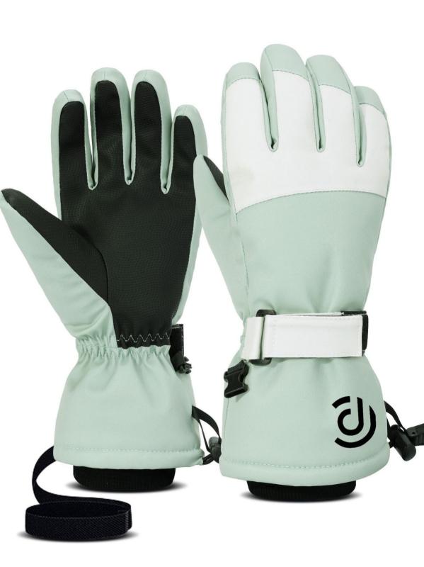 手袋 男性用 女性用 防水 防寒 保温 スキー グローブ 五本指 タッチパネル スマホ対応 黒 白 緑 ポリエステル2