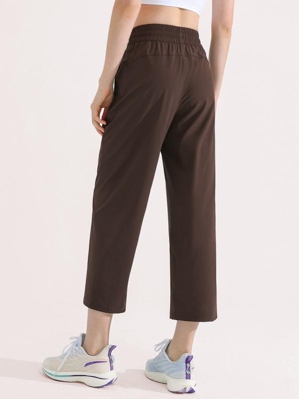 パンツ レディース 運動パンツ 接触冷感 高腰 ワイド ストレート ズボン 吸湿速乾 ヨガ スポーツ ウェ..