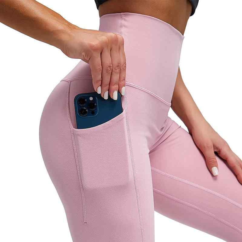 ヨガパンツ レディース 高腰 レギンス スパッツ ポケット付き 切り替え 無縫製 伸縮性 ストレッチ 速乾 スポーツ トレーニング ランニング フィットネス ウェア ブラック グレー ブルー グリーン ピンク2