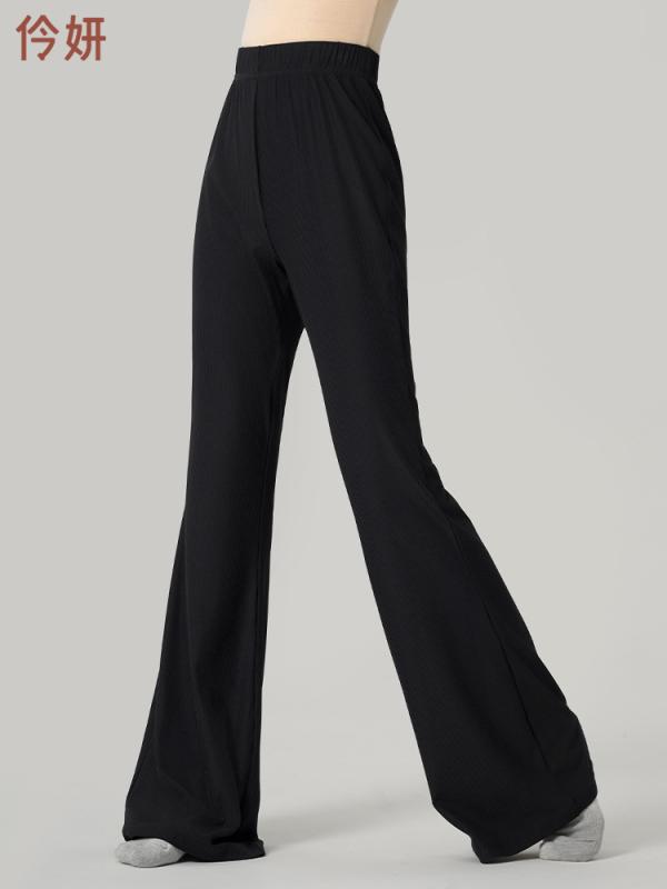 ヨガパンツ レディース 大人用 ナイロン 高伸縮 高機能 スリムフィット フレアパンツ ハイウエスト ブ..