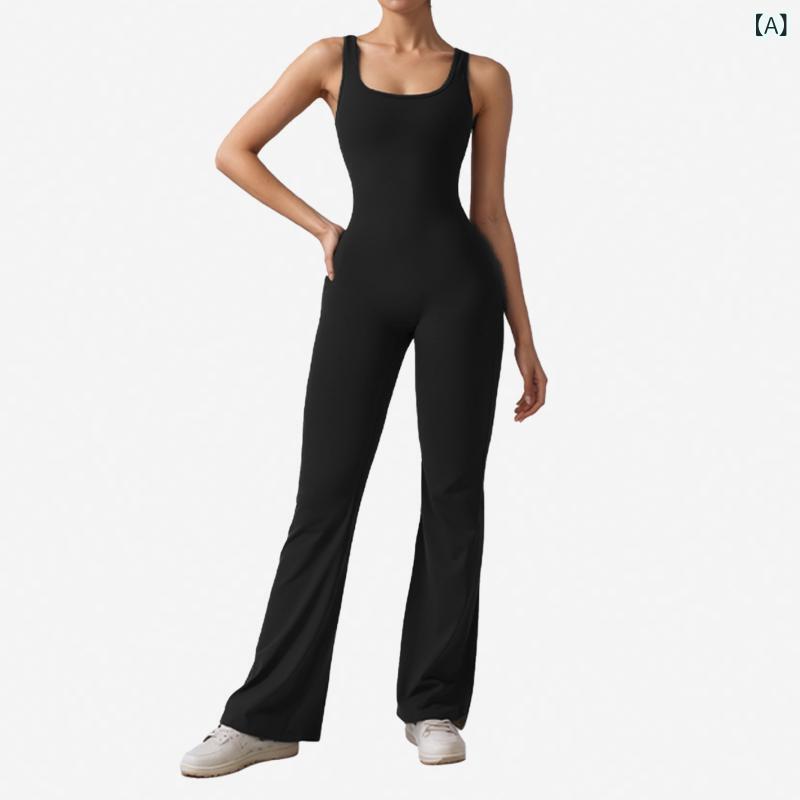 ヨガウェア レディース ヨガパンツ オールインワン サロペット ジャンプスーツ 提臀 美脚 無地 ストレッチ 伸縮性 通気性 運動着 ランニング ピラティス ウェア 部屋着 ルームウェア 春夏秋冬 黒 ブラック グレー ブラウン
