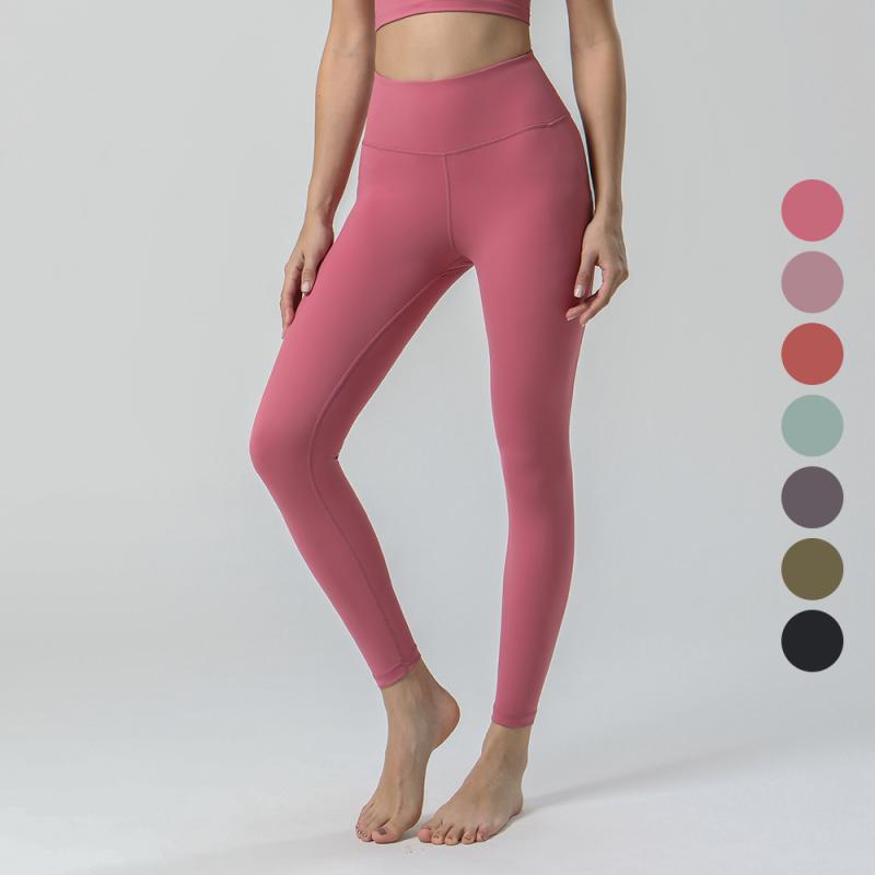 ヨガパンツ レディース ハイウエスト 美尻 無地 スポーツ レギンス スキニー 高弾力 春夏 ブラック ローズピンク ディルグリーン オリ..