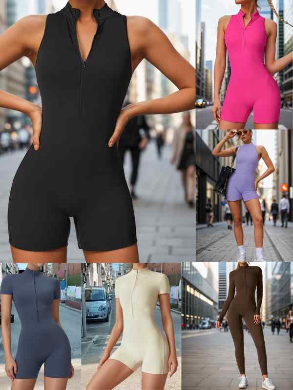 ヨガウェア レディース スポーツウェア 美背 オールインワン タイト フィットネスウェア 吸湿速乾 トレーニングウェア ショートパンツ サロペット 紫