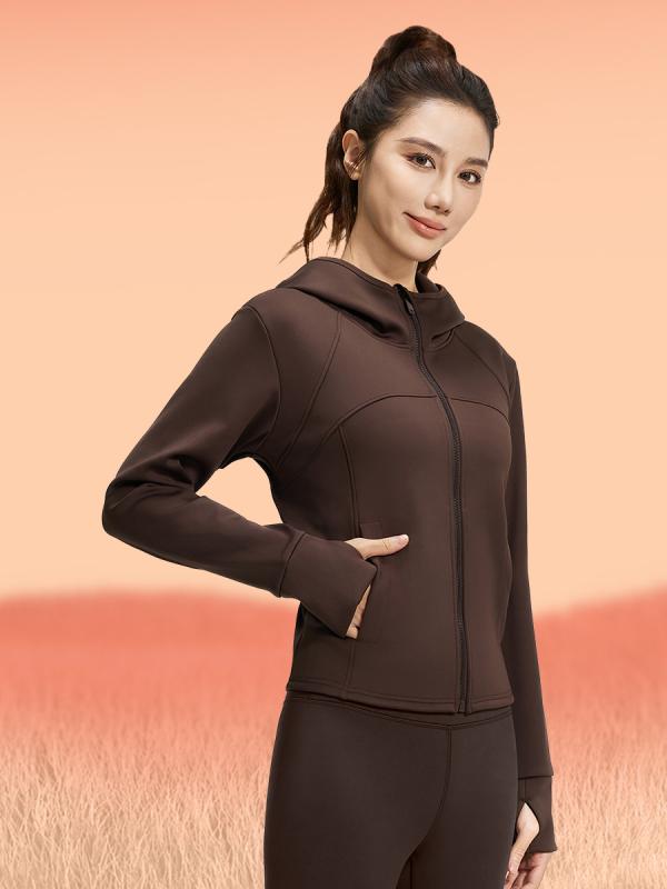 ヨガウェア レディース セットアップ ピーチスキン 裏起毛 パーカー ヨガパンツ 上下セット あったか ルームウェア スポーツウェア トレーニングウェア 秋冬 ポケット付き 普段使い リラックス