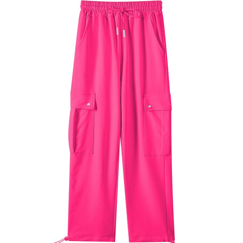 パンツ レディース カーゴパンツ コットン ルーズ 薄手 ワークパンツ ストリート カジュアル 普段使い ..