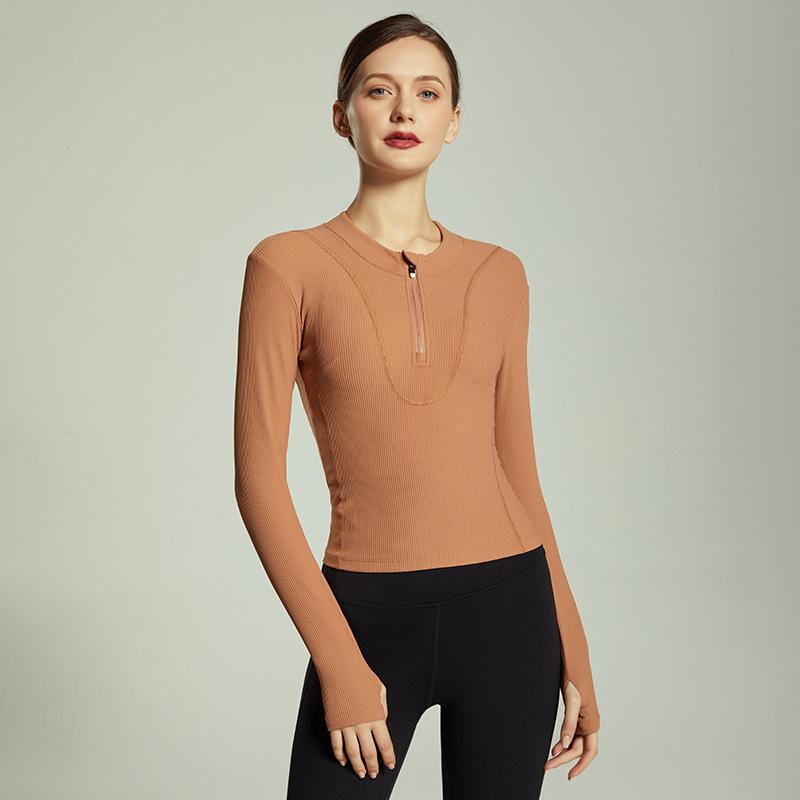 ヨガウェア レディース 秋冬 長袖 Tシャツ スポーツトップス ランニング ウェア ジム フィットネス 伸..