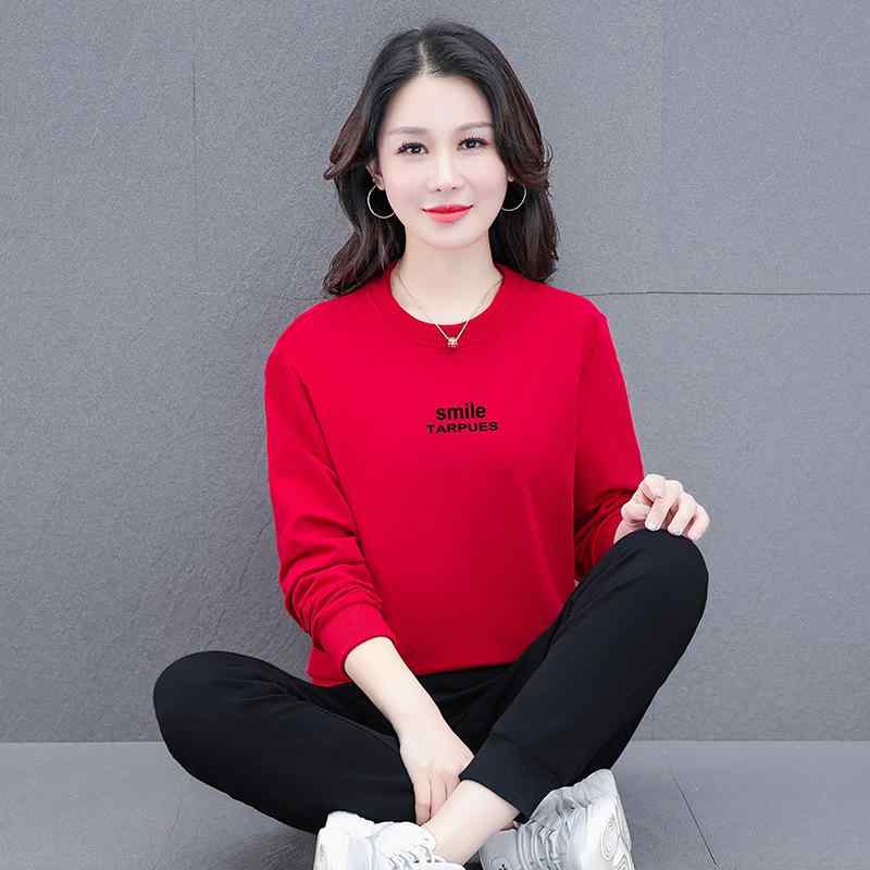 スウェット レディース 春秋 セットアップ ラウンドネック カジュアル 運動着 上下セット コットン混紡 長ズボン 黒 孔雀青 オリーブ 緑 白 レンガ 赤 ピンク 灰色 M L XL XXL XXXL XXXXL2