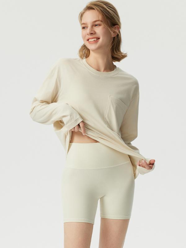 ヨガウェア レディース Tシャツ コットン トップス 長袖 スポーツ トレーニング ルームウェア 部屋着 普段使い 通気性 白 グレー 黒