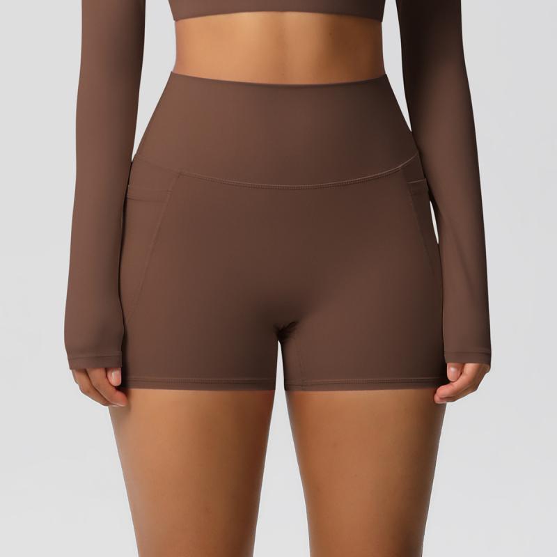 ヨガパンツ レディース スポーツ ショートパンツ 高腰 伸縮性 ランニング ウェア 接触冷感 吸湿速乾 トレーニング フィットネス 春夏 ブラック 栗色 S M L XL