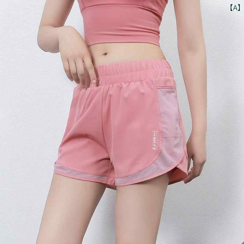 ショートパンツ レディース スポーツ 接触冷感 吸湿速乾 メッシュ 切り替え ポケット付き ランニング ヨガ ウェア ピンク系 ブルー ブラック2
