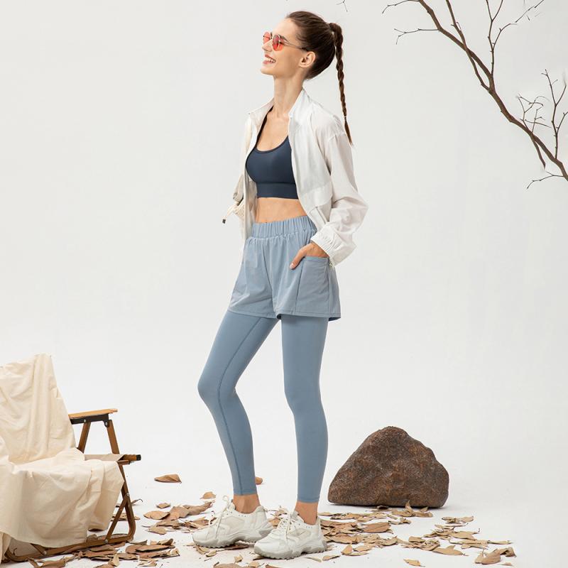 ヨガパンツ レディース 高腰 提臀 スポーツレギンス ポケット付き ルーズフィット トレーニングパンツ ..