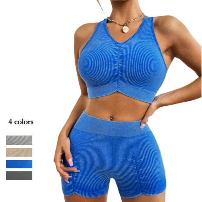 ヨガウェア レディース スポーツブラ ショートパンツ 上下セット 吸湿速乾 トレーニングウェア ランニ..