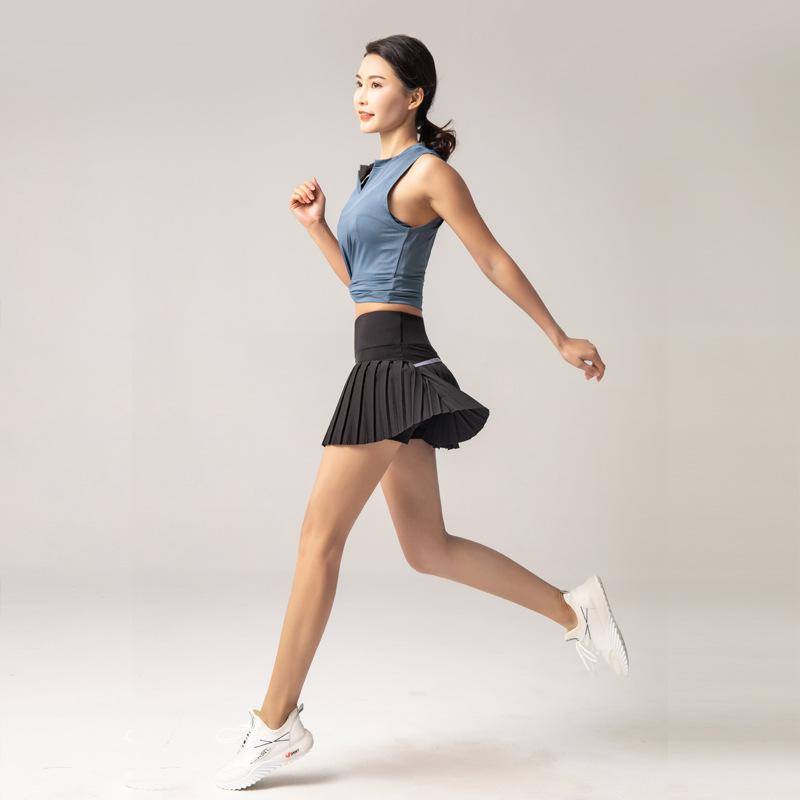 スカート レディース スポーツスカート ランニング ヨガ テニス 速乾 短パン付き ポリエステル 伸縮性 通気性 ピンク系 グリーン系 パープル ブラック ホワイト グレー ブルー イエロー