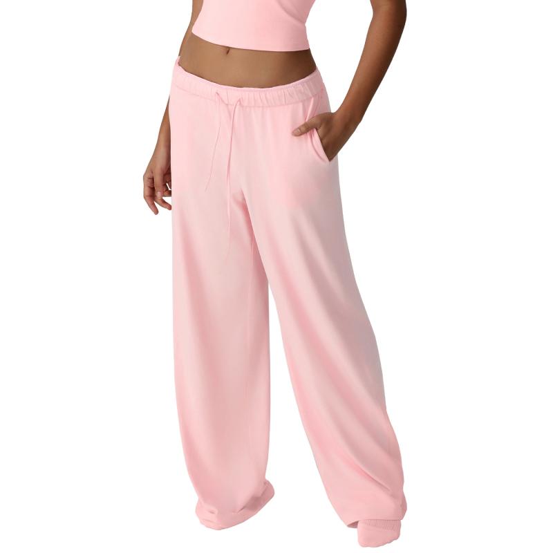 パンツ レディース ヨガパンツ スポーツパンツ ワイドレッグパンツ ルーズフィット ロングパンツ 接触..