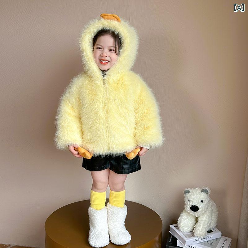 子供服 アウター 女の子 ボアジャケット 裏起毛 ダック アニマル柄 厚手 秋冬 かわいい 普段使い お出..