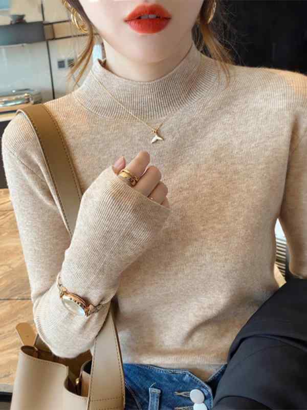 ニット レディース ニットトップス セーター 秋冬 長袖 プルオーバー 接触冷感 伸縮性 チクチクしない ..