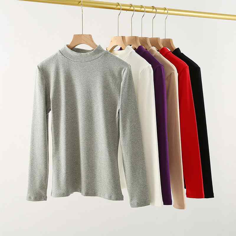 トップス レディース 秋冬 ライクラコットン 裏起毛 ハイネック 長袖 インナーシャツ 厚手 カットソー あったか 暖か 保温 無地 部屋着..