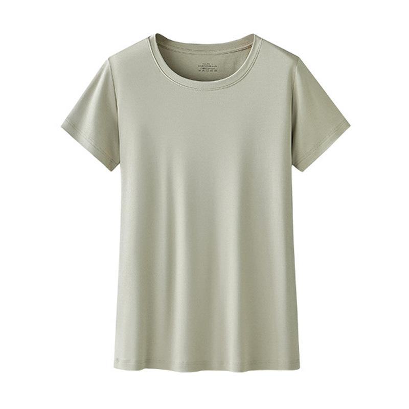 パジャマ レディース 春夏 薄手 接触冷感 モダール 半袖 Tシャツ 部屋着 寝間着 リラックス ウェア ルームウェア 普段使い 快適 婦人服 女性用 ホワイト ブラック 水色 ピンク系 肌色 オリーブ チョコレートブラウン