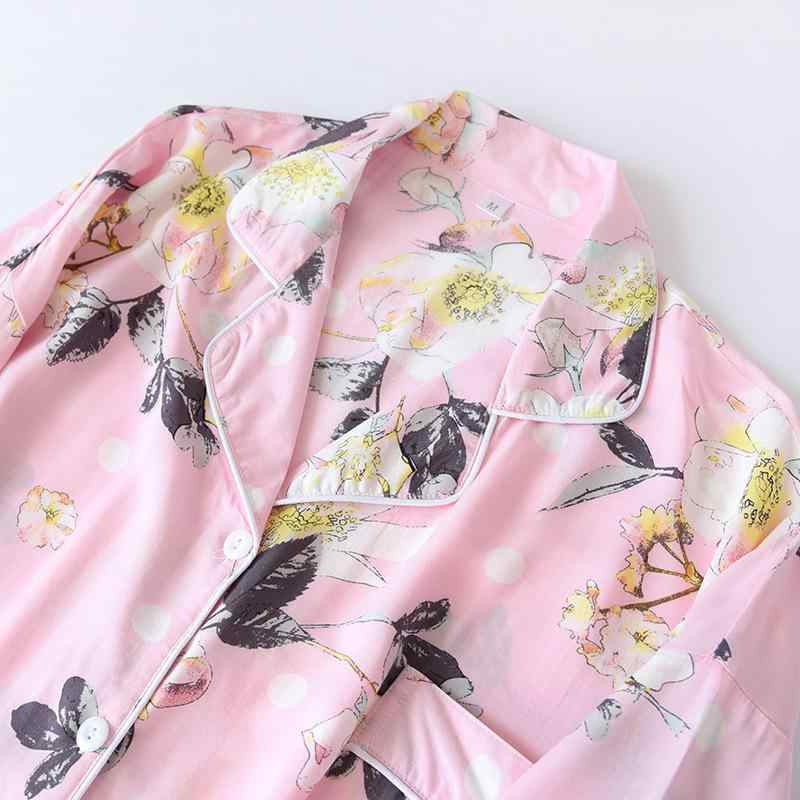 ワンピース レディース ルームウェア 寝巻き コットン 襟付き 前開き ゆったり かわいい 春夏 薄手 涼..