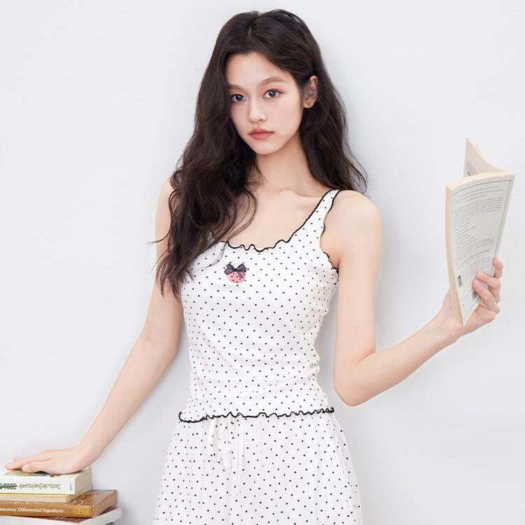 パジャマ レディース 夏 ノースリーブ 上下セット 綿 短パン 接触冷感 薄手 涼しい かわいい ルームウェア 部屋着 寝巻き 白 M L XL XXL