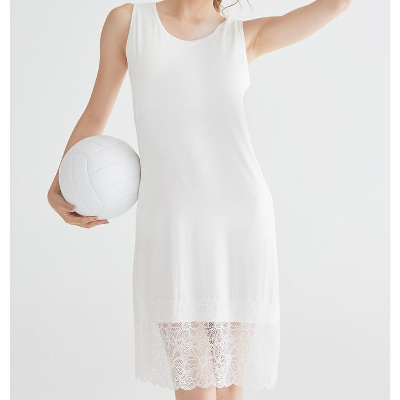 ワンピース レディース 春夏 キャミソールワンピース ルームウェア 再生繊維 レース 接触冷感 伸縮性 ..