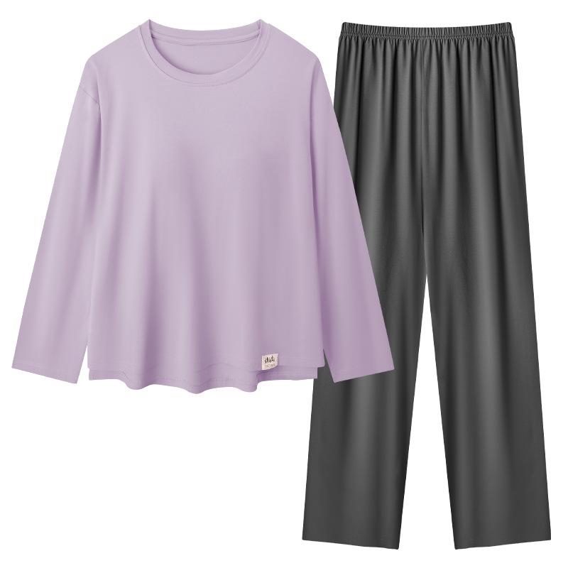 パジャマ レディース 春秋 長袖 長ズボン 綿 胸パッド付き ルームウェア 上下セット 部屋着 寝巻き かわいい おしゃれ リラックス 快適 婦人 女性 薄手 M L XL 2XL