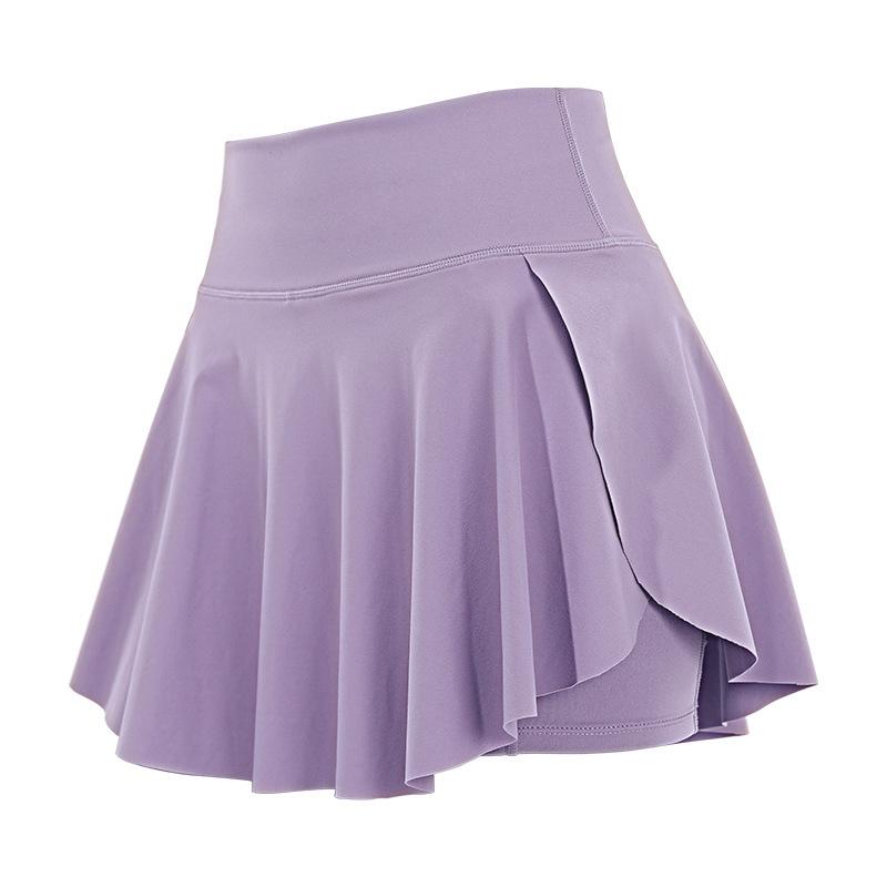 スカート レディース ヨガ テニス バドミントン スポーツ 短パン付き プリーツ 無地 吸湿速乾 伸縮性 春夏 運動 普段使い ランニング 登山 ブルー パープル イエロー ブラック S M L XL2