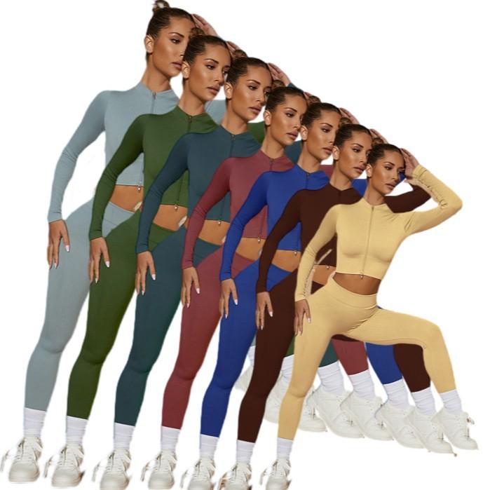 ヨガウェア レディース セットアップ 長袖 高腰 レギンス スパッツ トレーニング ランニング ジム フィットネス 伸縮性 ストレッチ 速乾性 スポーツ アウトドア 春夏秋冬 黒