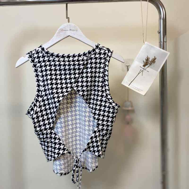 ヨガウェア レディース トップス スポーツタンクトップ ノースリーブ 黒白格子柄 ランニング フィットネス トレーニングウェア 春夏 秋 接触冷感 吸湿速乾