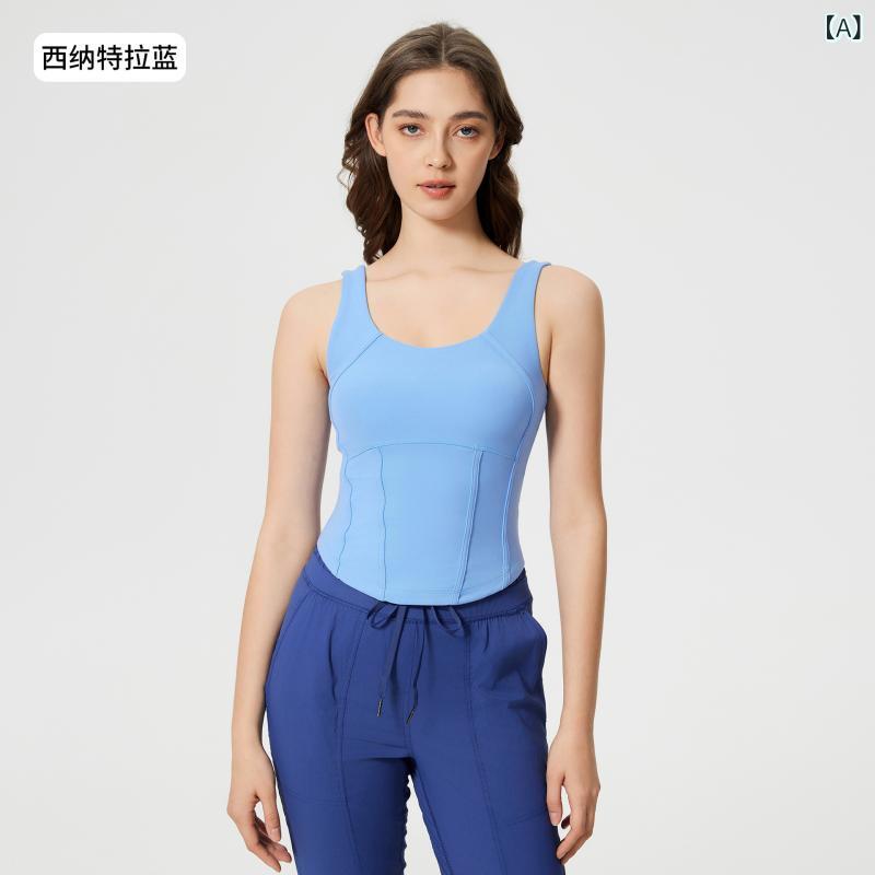 ヨガウェア レディース ブラトップ ノースリーブ スポーツトップス トレーニングウェア フィットネスウェア 無地 吸湿速乾 ストレッチ