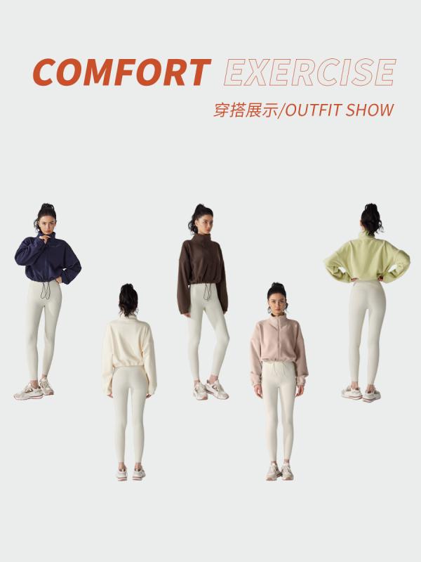 ヨガウェア レディース トレーニングウェア フリース ジャケット スポーツウェア 長袖 ジム 運動着 ラ..