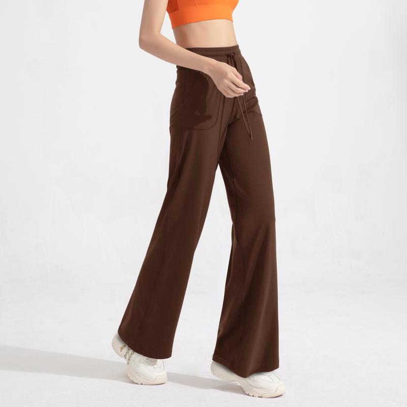 ヨガパンツ レディース 抗菌 ストレート ワイドレッグパンツ ハイウエスト ルーズ 吸湿速乾 スポーツ ..