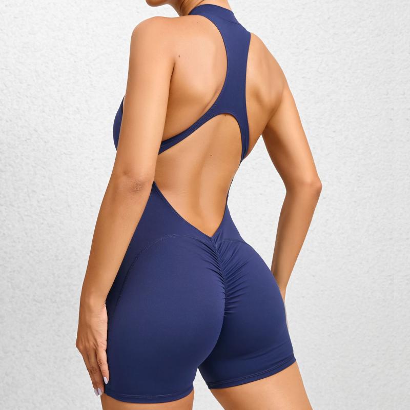 ヨガウェア レディース スポーツ オールインワン サロペット ジャンプスーツ 吸湿速乾 ストレッチ 伸縮..