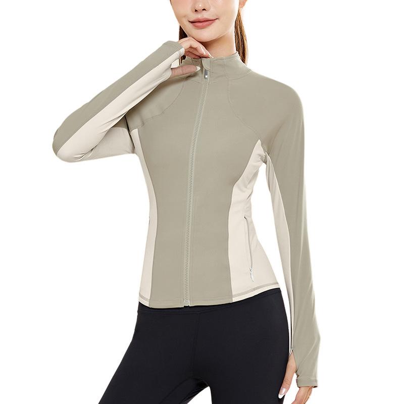 ヨガ レディース スポーツウェア トレーニング ランニング フィットネス ウェア 伸縮性 吸湿速乾 長袖 ヨガ アウター ジャケット 接触冷感 無地 ジム S M L XL