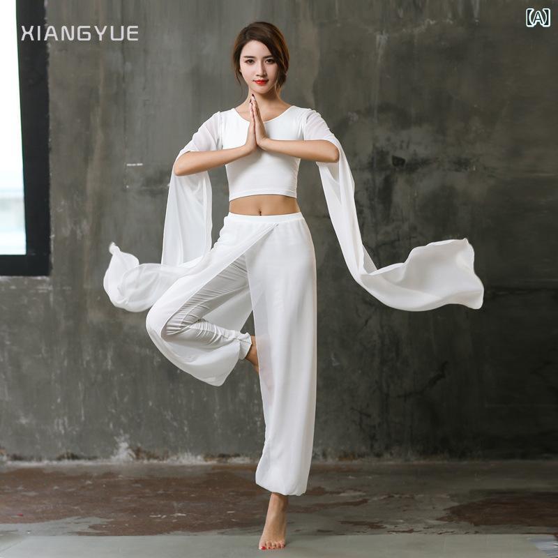 ヨガウェア レディース バレエ ダンス ウェア セットアップ スポーツウェア 長袖 トップス パンツ ズボン 吸湿速乾 モダール 春夏秋冬