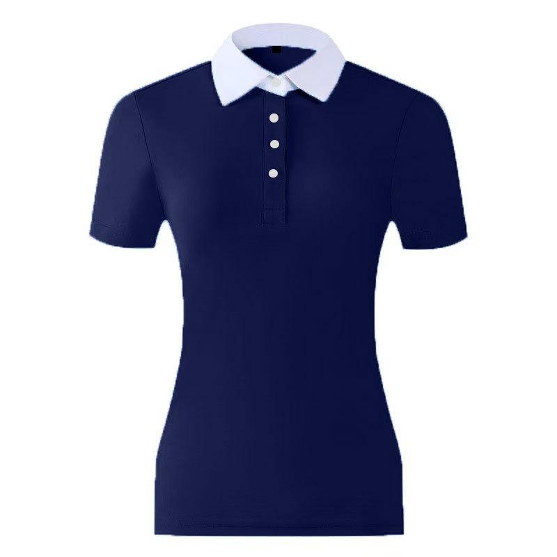 ヨガウェア レディース トップス 接触冷感 吸湿速乾 Tシャツ 半袖 ポロシャツ 高級感 翻襟 淡白緑 徽章..