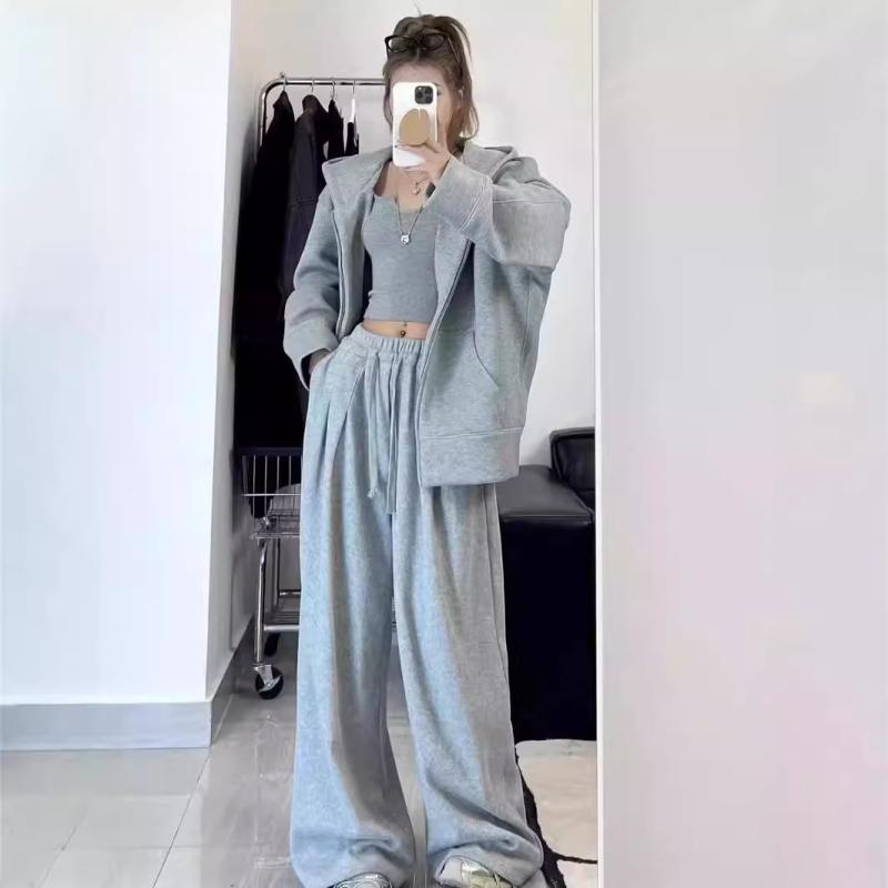 セットアップ レディース スウェット 長袖&長ズボン 部屋着 ルームウェア 春秋 韓国風 ゆったり かわいい スポーティー 普段使い