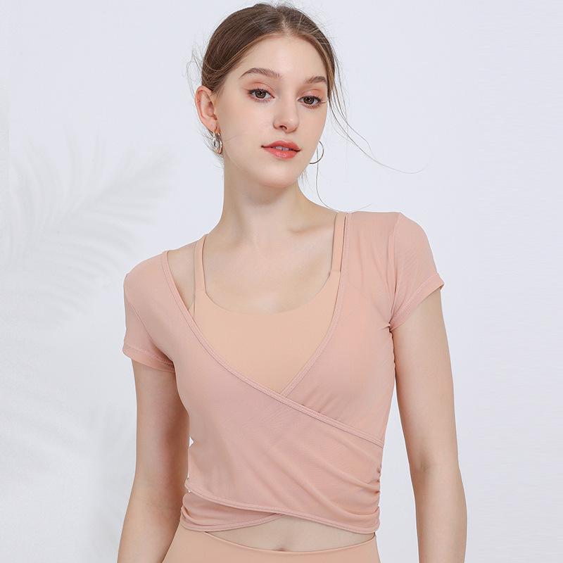 ヨガウェア レディース セットアップ 半袖 トップス スポーツブラ 春夏 トレーニング ウェア ジム フィ..