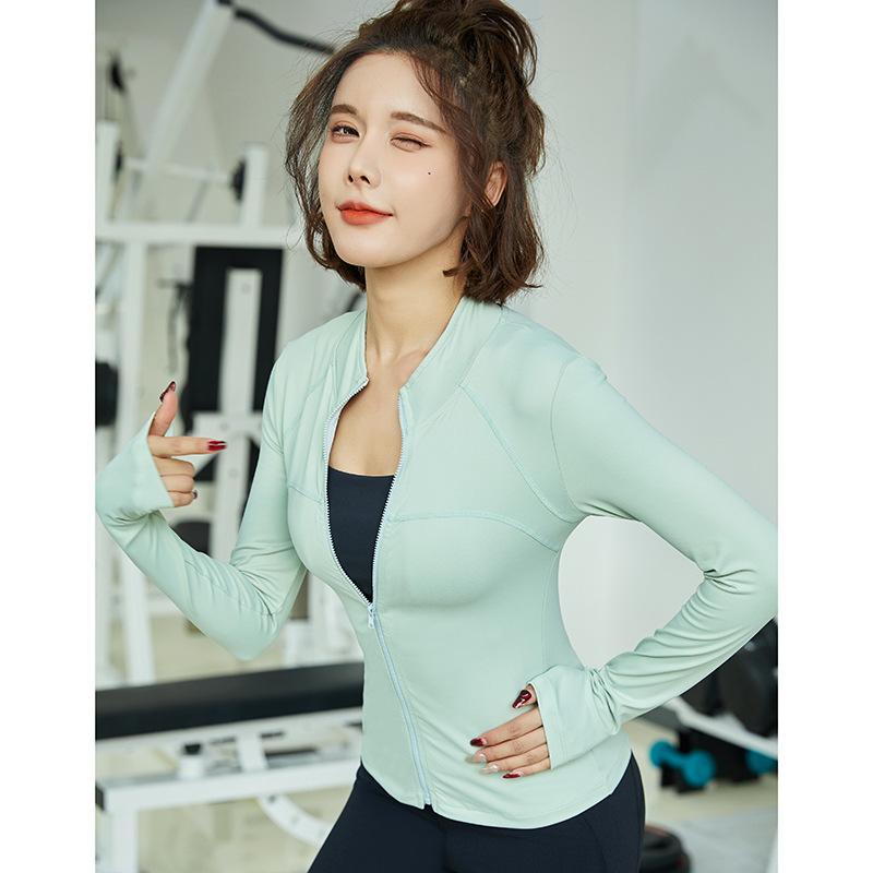 ジャケット レディース 秋冬 高弾性 速乾 ヨガ アウター モダール 長袖 スリムフィット ランニング スポーツ ウェア 浅緑 黒 赤 S M L XL