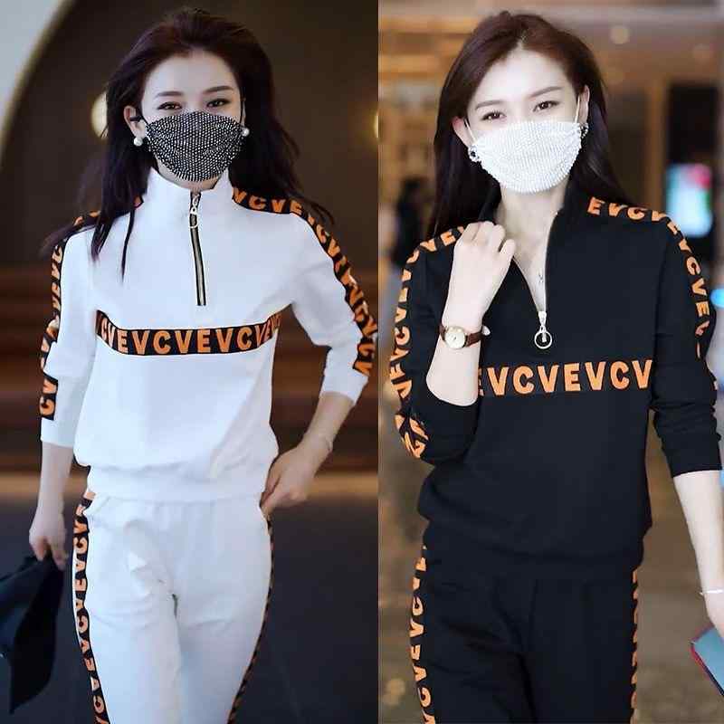 セットアップ レディース ジャージ 上下セット 部屋着 長袖 パーカー ロングパンツ スポーツウェア 運動着 ポリエステル ポケット付き 日韓スタイル カジュアル 春秋 白色 黒色 赤色2