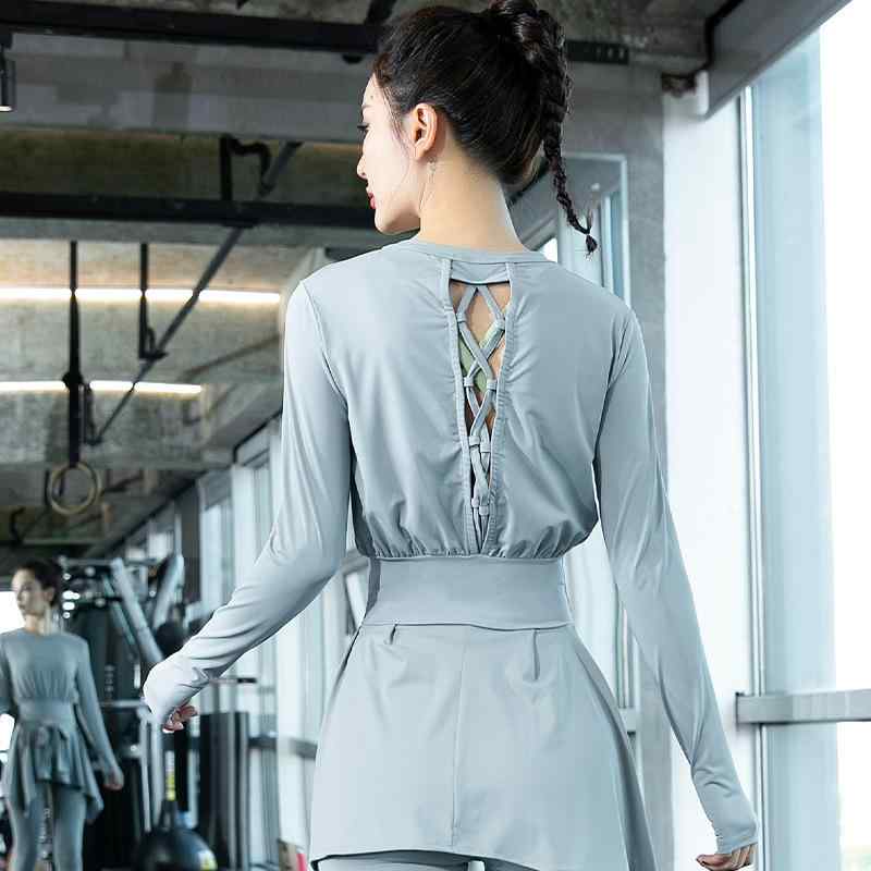 ヨガウェア レディース 春夏 長袖 Tシャツ ランニング フィットネス トップス スポーツウェア 速乾 伸縮性 ストレッチ トレーニング ルームウェア 普段使い ブラック ピンク系