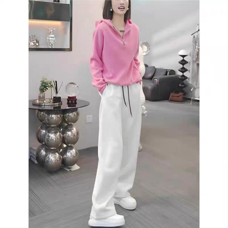 セットアップ レディース 大きいサイズ スウェット パーカー ワイドレッグパンツ 2点セット S M L XL XXL スタイルアップ ゆったり 普段使い