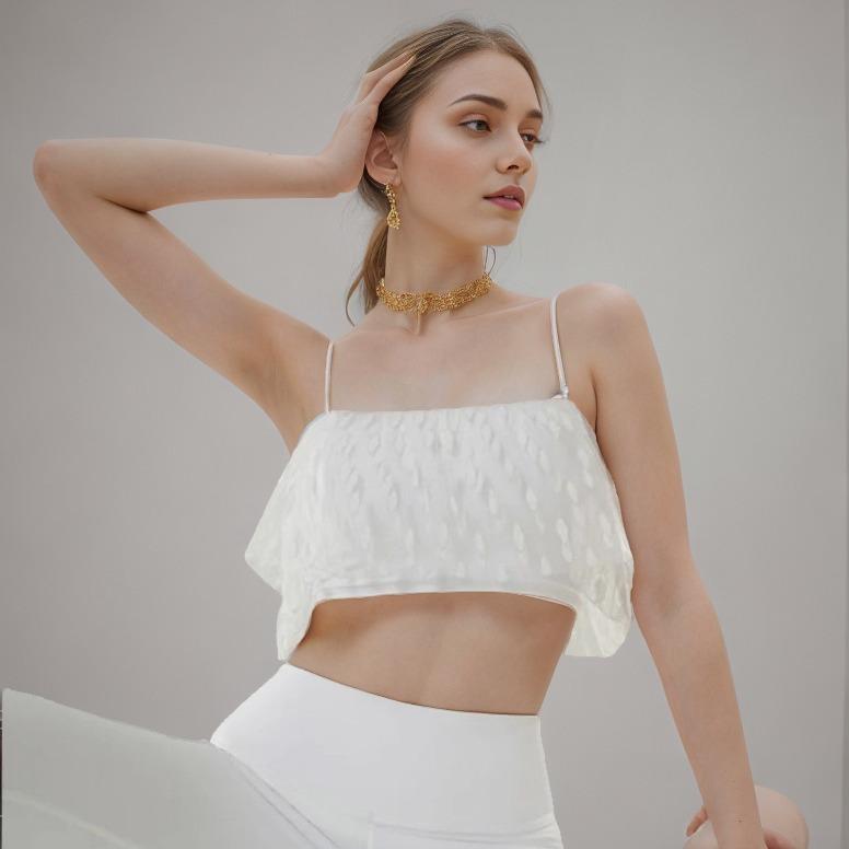 ヨガウェア レディース スポーツブラ タンクトップ メッシュ 伸縮性 スポブラ トレーニングウェア フィットネス ノースリーブ トップス 接触冷感 吸湿速乾 公主白2