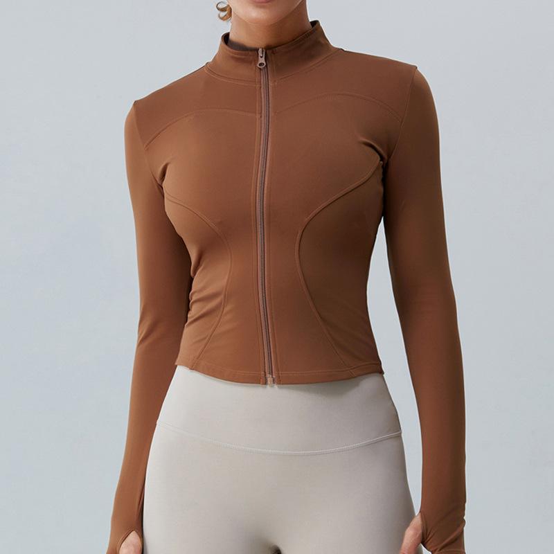 ヨガウェア レディース 秋冬 裏起毛 アウター 長袖 スポーツウェア トップス スリム フィットネス ランニング ジョギング 運動着 速乾 伸縮性 ストレッチ 黒 ブラック系