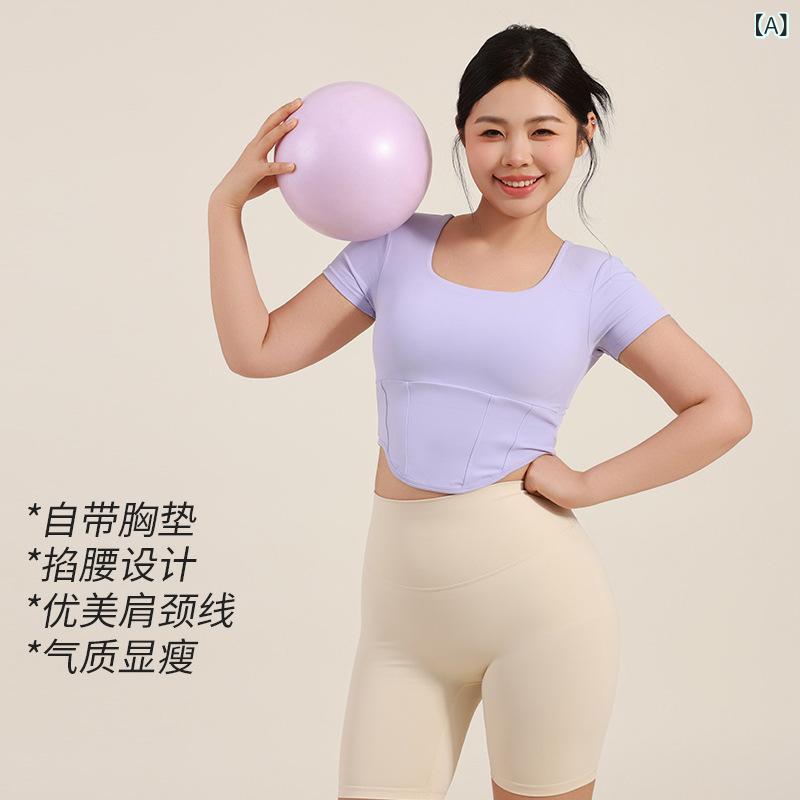 ヨガウェア レディース 半袖 大きいサイズ 速乾 スポーツTシャツ 陸上 ランニング トップス ピラティス..