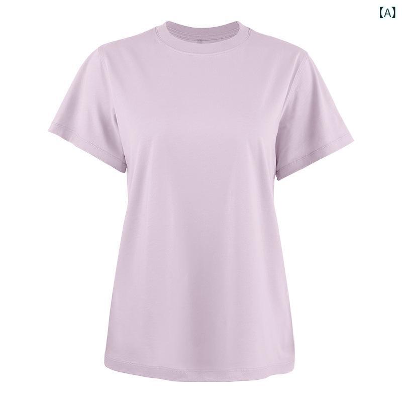 ヨガウェア レディース Tシャツ アメリカPIMAピマ綿 半袖 スポーツウェア トレーニングウェア ルームウェア 接触冷感 吸湿速乾 運動着 春夏 秋冬 部屋着 かわいい おしゃれ2