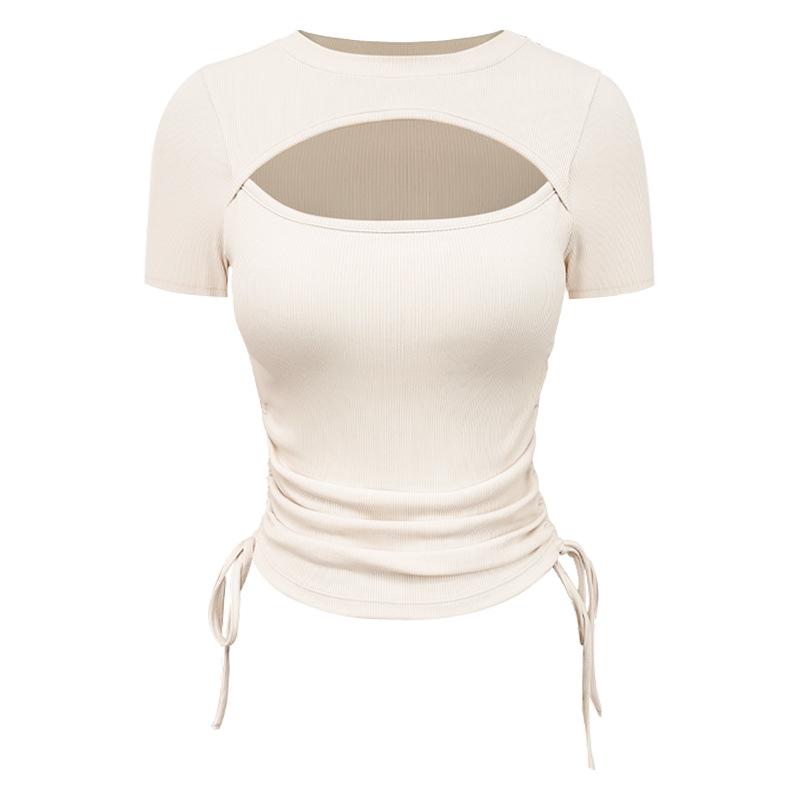 ヨガウェア レディース 半袖Tシャツ S M L XL 浅灰色 燕麦色 アボカド色 黒 吸湿速乾 トレーニング ピラティス 運動 スポーツ アウトドア 普段使い