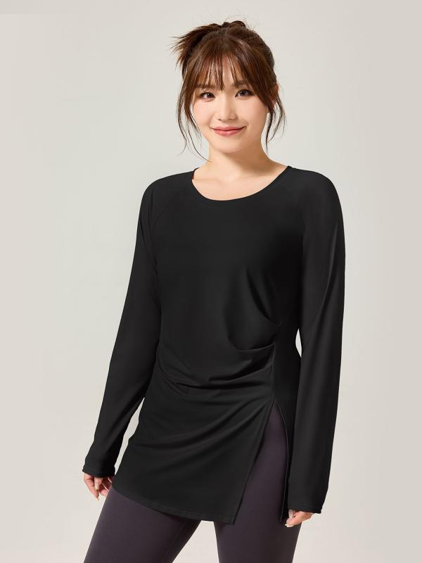 ヨガウェア レディース 長袖Tシャツ 防シワ 速乾 スポーツウェア ランニングウェア トレーニングウェア..